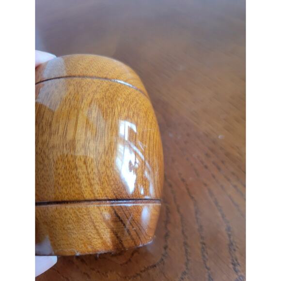 Duncan "Poem in Wood" Myrtlewood Crofters Wooden Barrel Shaped Toothpick Holder - Picture 7 of 11